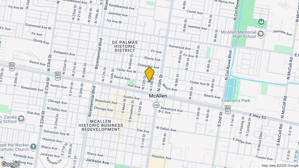 11 N 11th St Map and Location Details