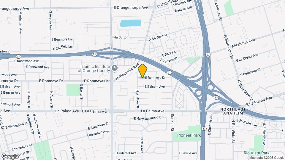 2240 E Romneya Dr Map and Location Details