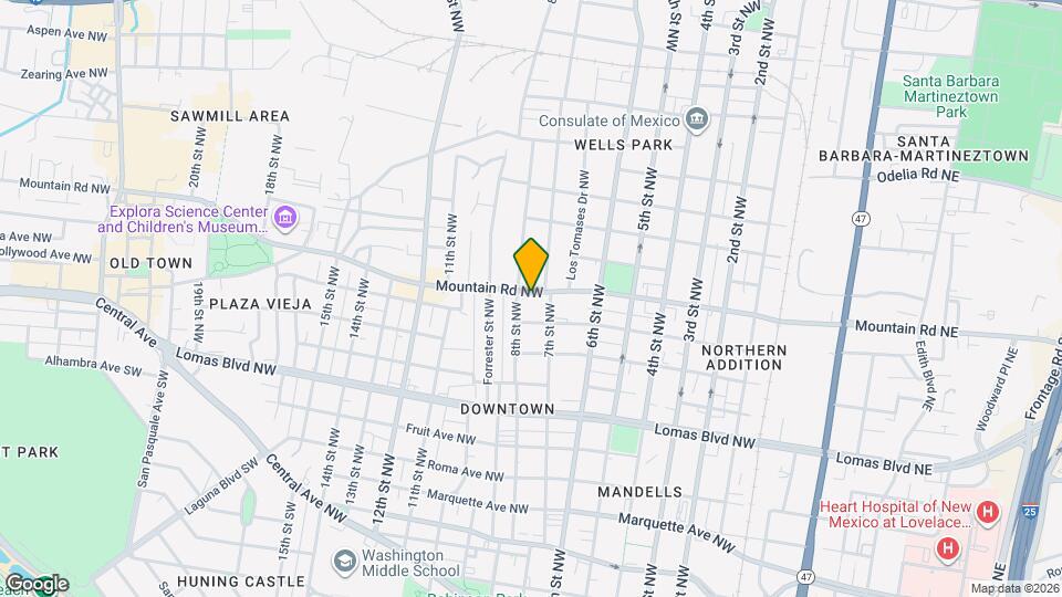 718 Mountain Rd NW, Unit B Mapa y Detalles de la Ubicación