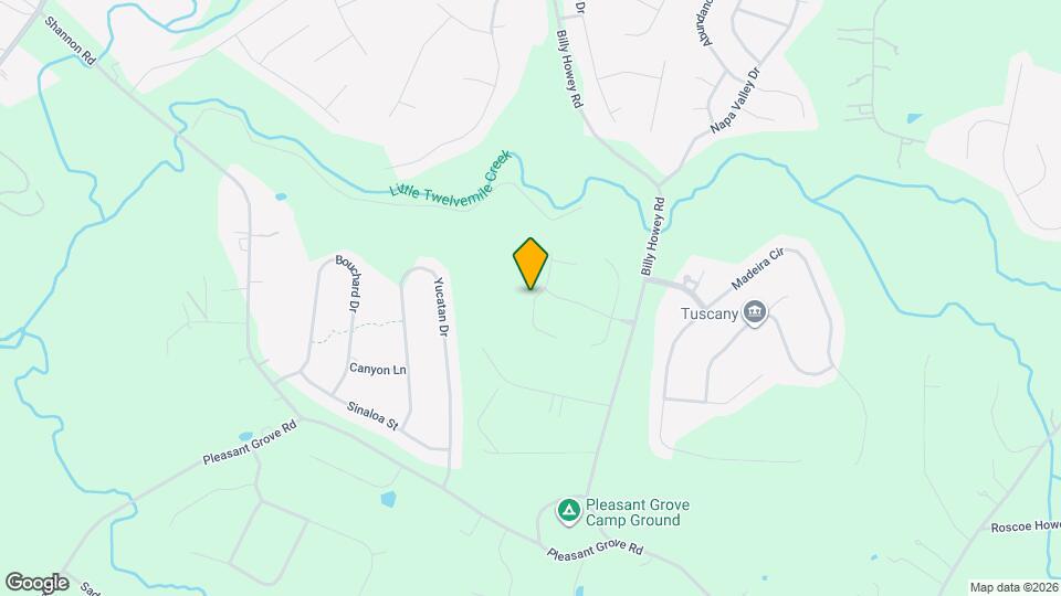 2104 Willowcrest Drive Map and Location Details