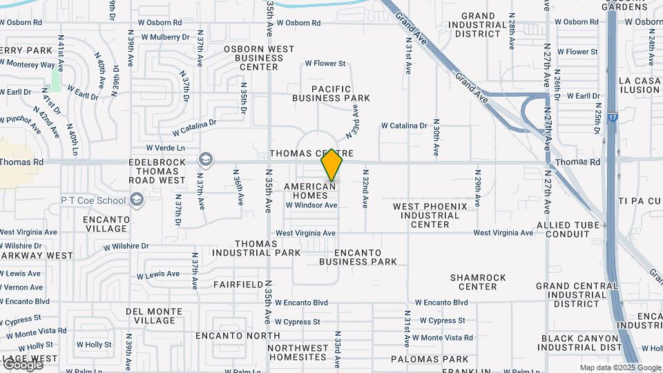 3308 W Roanoke Ave Map and Location Details