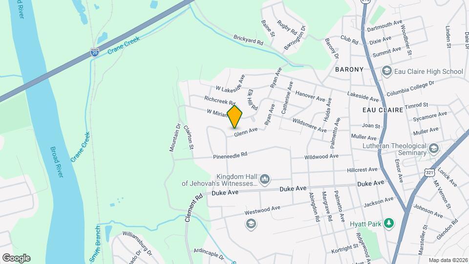 313 Glenn Ave Map and Location Details