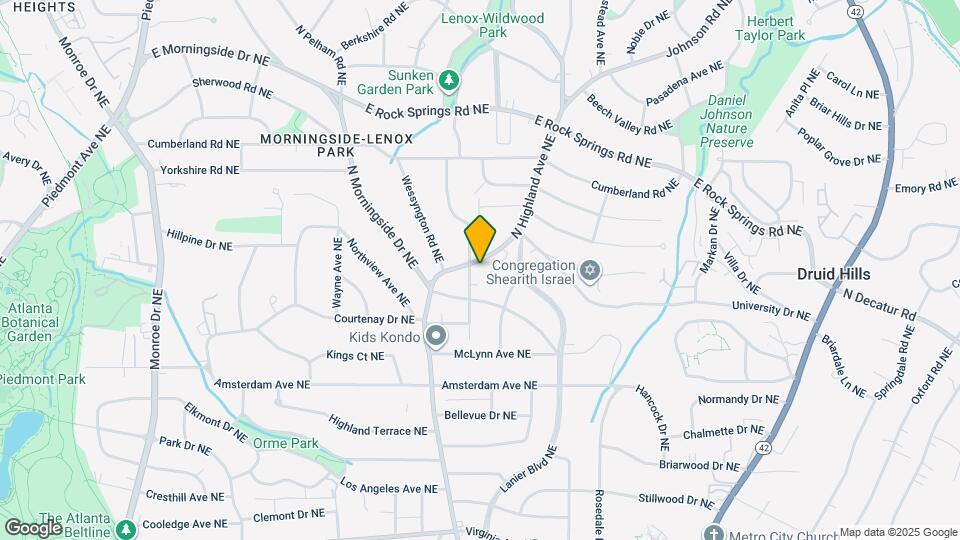 1363 N Highland Ave NE Map and Location Details
