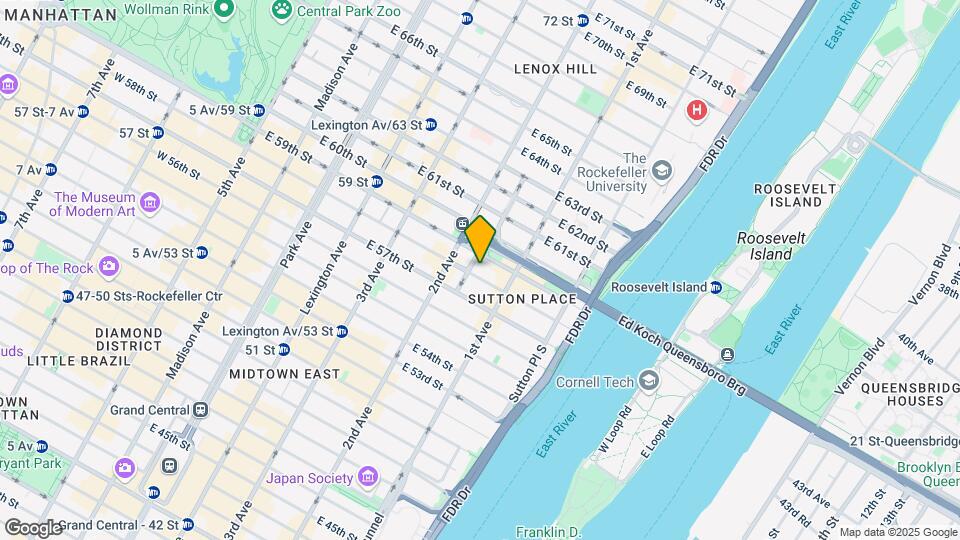 329 E 58th St Map and Location Details
