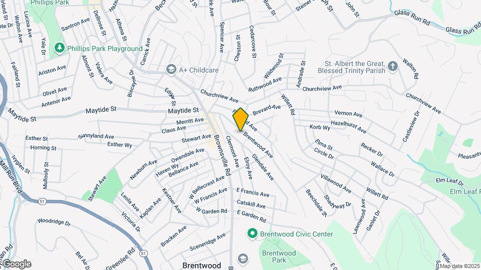 2914 Brentwood Ave Map and Location Details