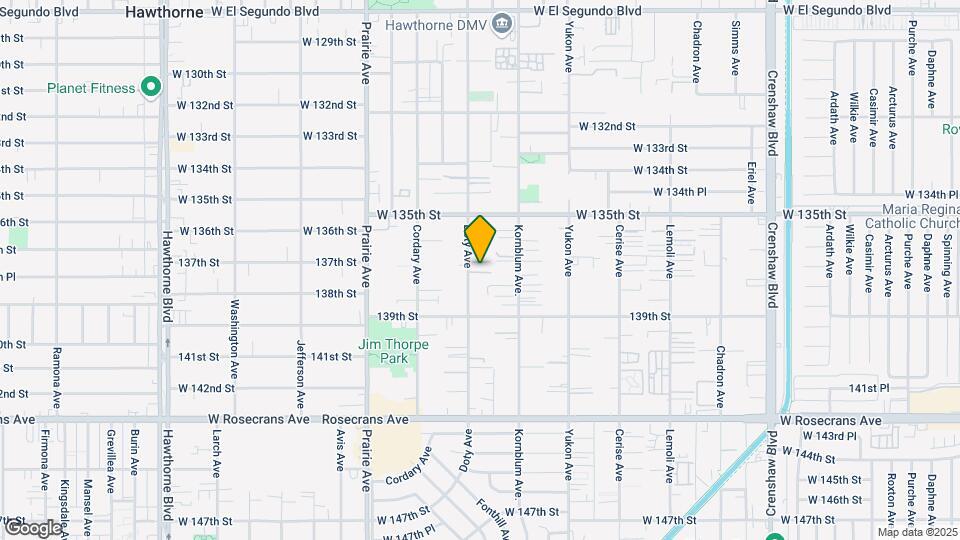 13630 Doty Ave Mapa y Detalles de la Ubicación