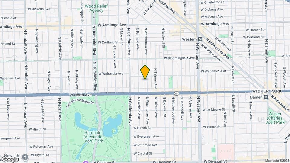 1638 N Washtenaw Ave Map and Location Details