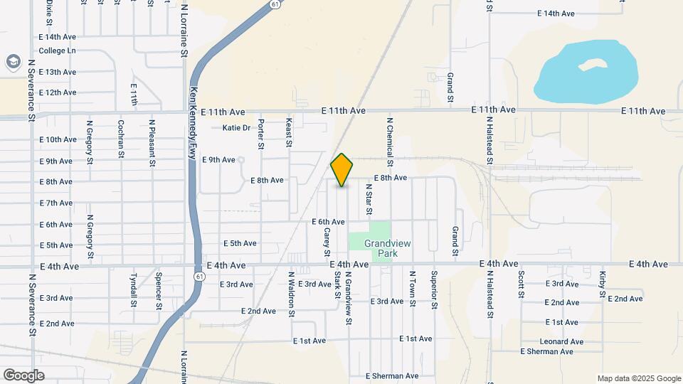 619 N Grandview St Map and Location Details