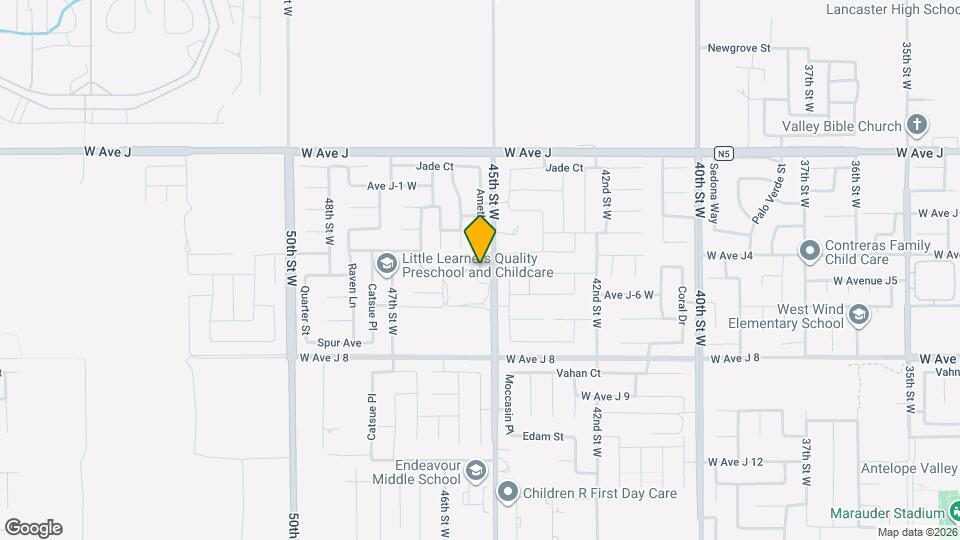 4254 W Avenue J5 Map and Location Details