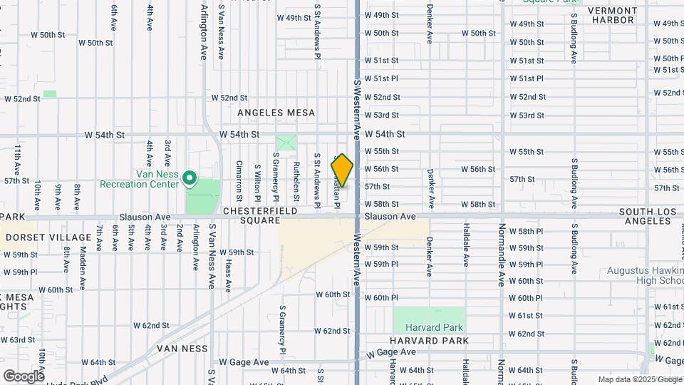 5722 1/2 S Manhattan Pl Map and Location Details