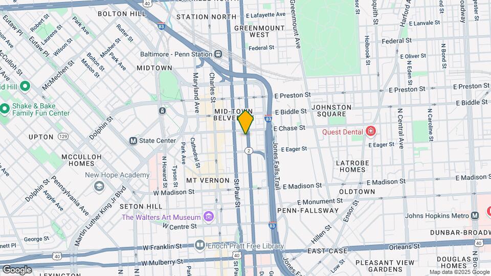 1030 N Calvert St Map and Location Details