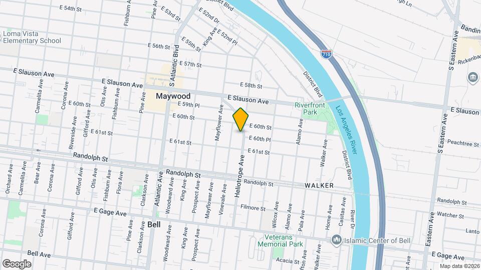 6027 Heliotrope Ave, Unit Charming unit Map and Location Details