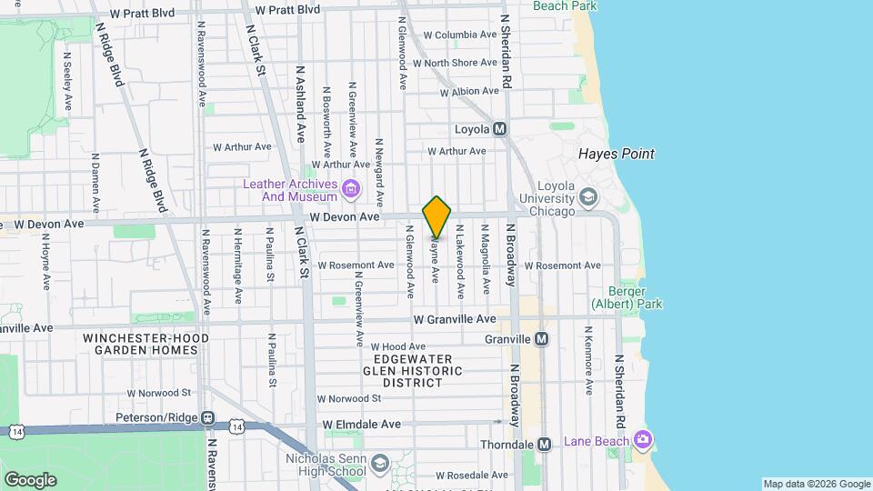 6343 N Wayne Ave Map and Location Details