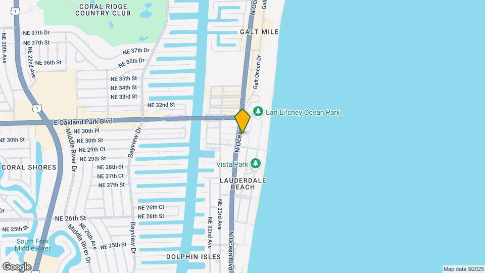 3030 N Ocean Blvd, Unit S104 Map and Location Details