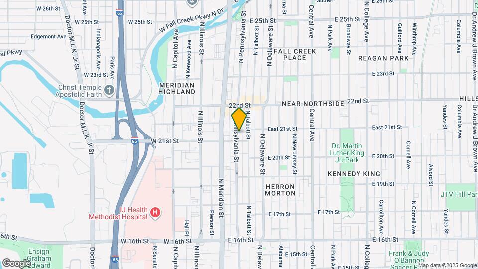 2111 N Pennsylvania St Map and Location Details