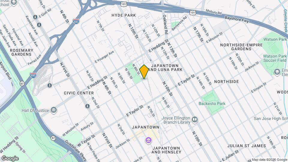 350 E Mission St Map and Location Details