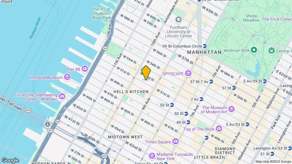 427 W 51st St Map and Location Details