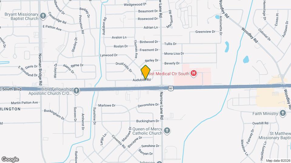 1400 Audubon Rd Map and Location Details