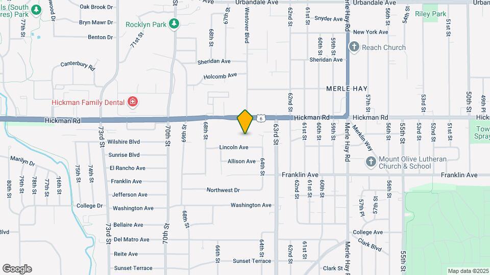 6336 Hickman Rd Map and Location Details