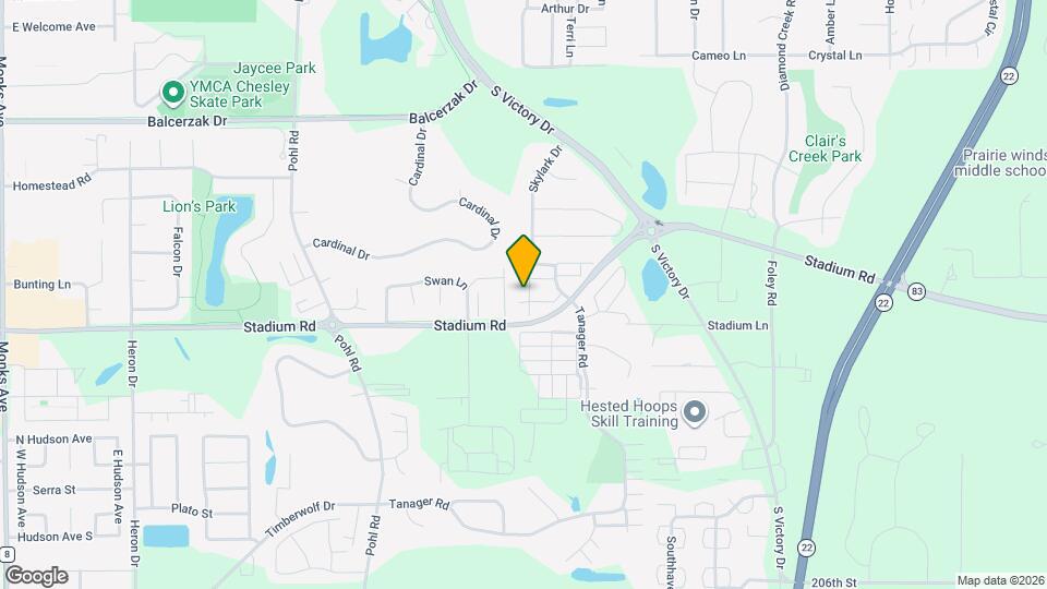 408 S Skylark Trail Map and Location Details