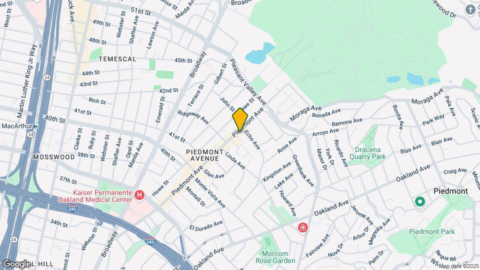 4250-4258 Piedmont Ave Mapa y Detalles de la Ubicación