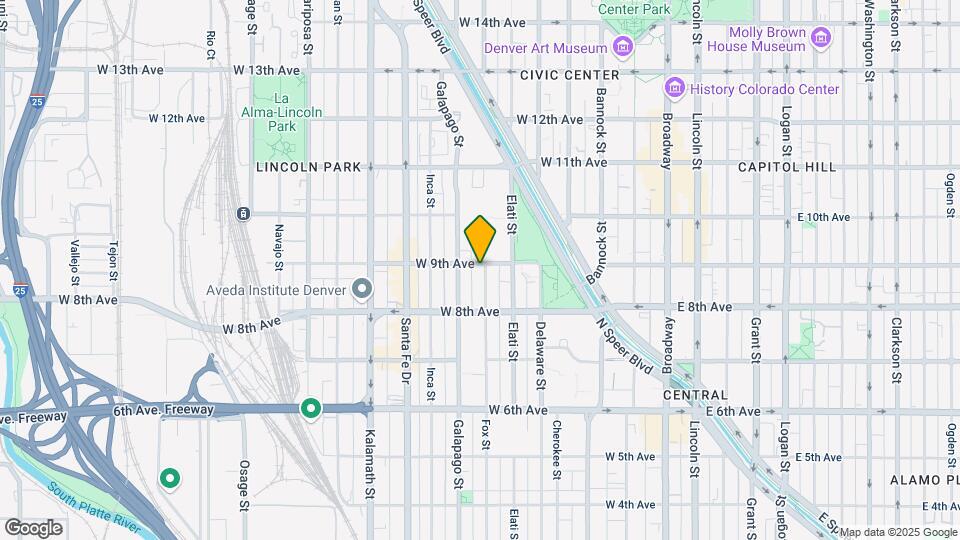 616 W 9th Ave Map and Location Details