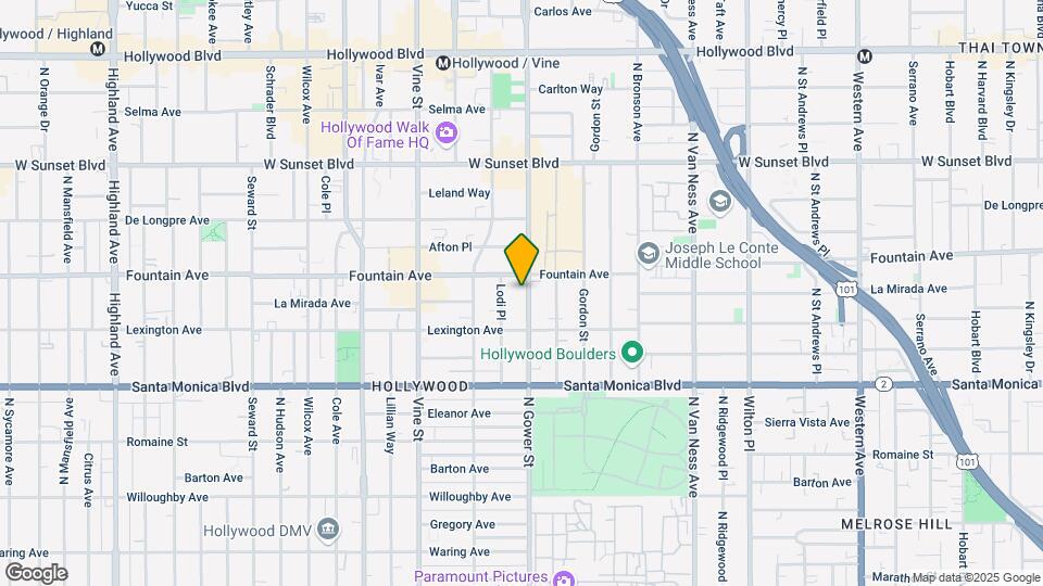 1243 N Gower St Map and Location Details