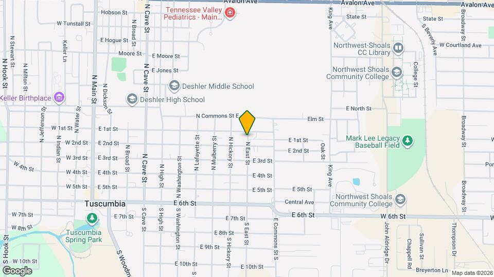 405 N East St Map and Location Details