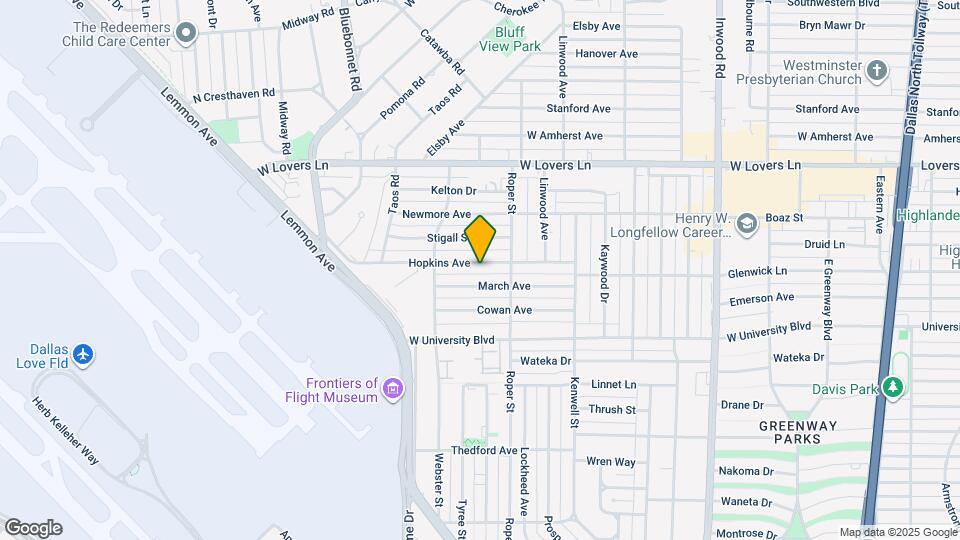 4604 Hopkins Ave Map and Location Details