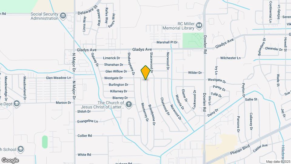 1185 Brandywine Dr Map and Location Details