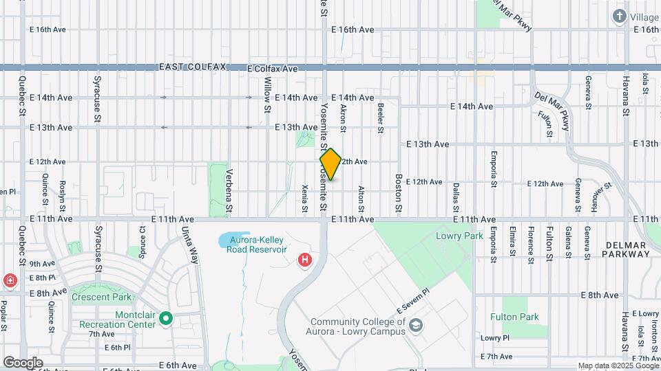 1156 Yosemite St Mapa y Detalles de la Ubicación