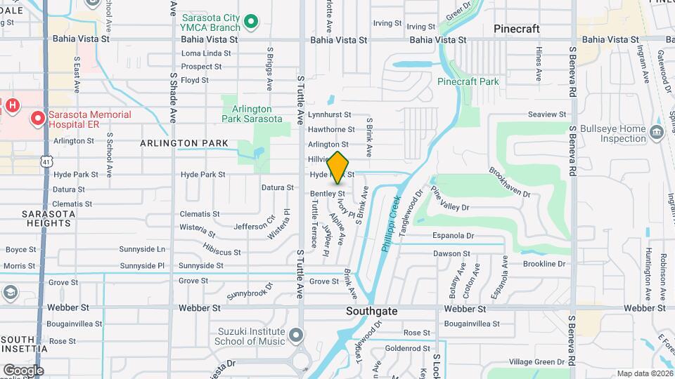 2921 Bentley St Map and Location Details