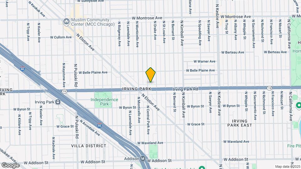 4025 N Central Park Ave, Unit 1E Map and Location Details