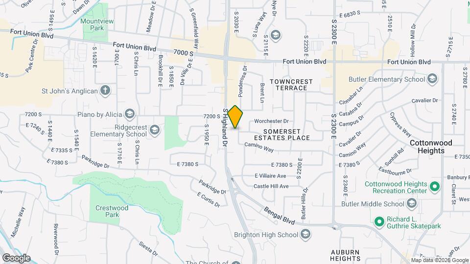 7260 Ponderosa Dr Map and Location Details