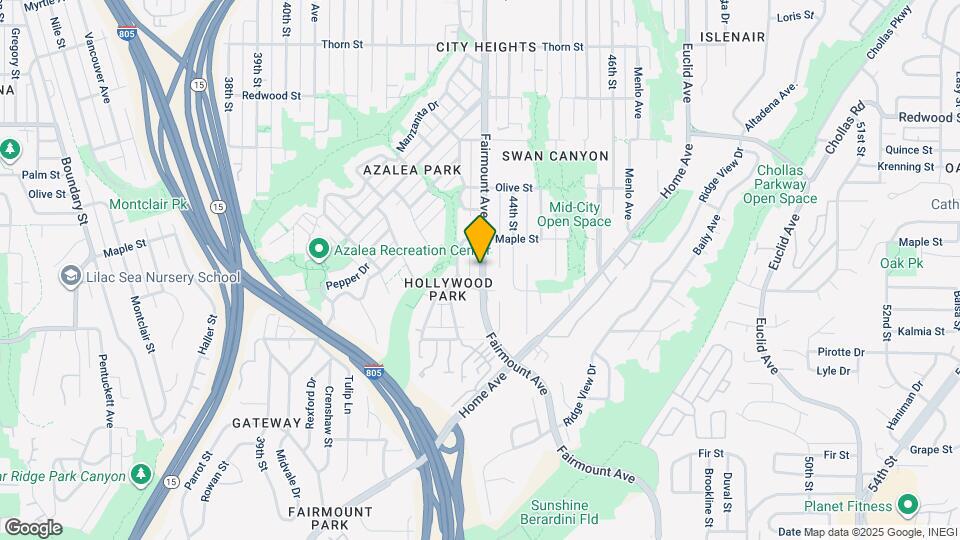 2540 Fairmount Ave Map and Location Details