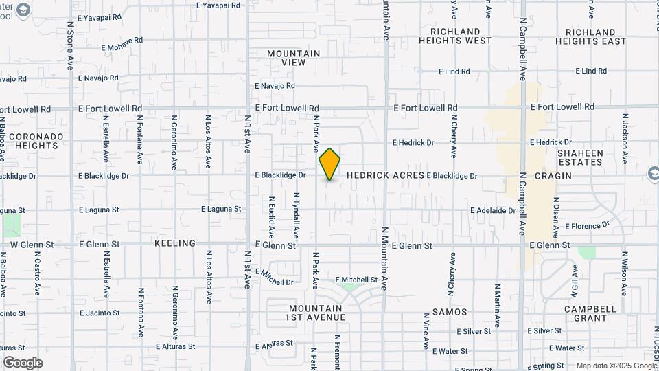 1012 E Blacklidge Dr Map and Location Details