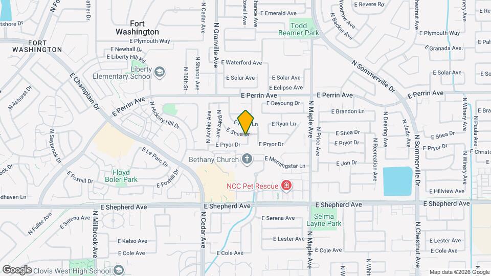 1681 E Shea Dr Map and Location Details