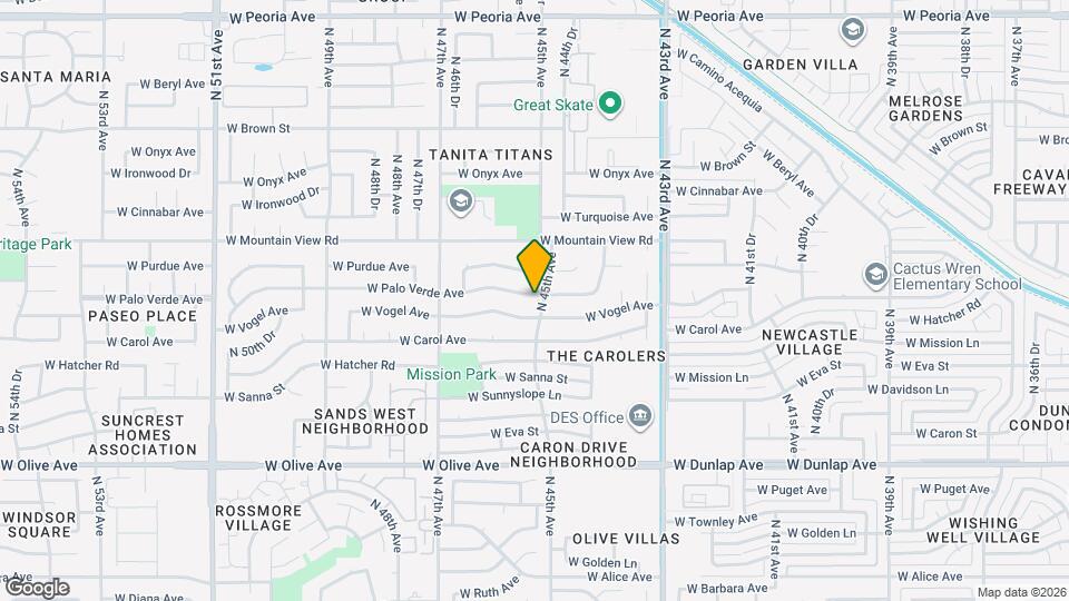 4503 W Palo Verde Ave Map and Location Details