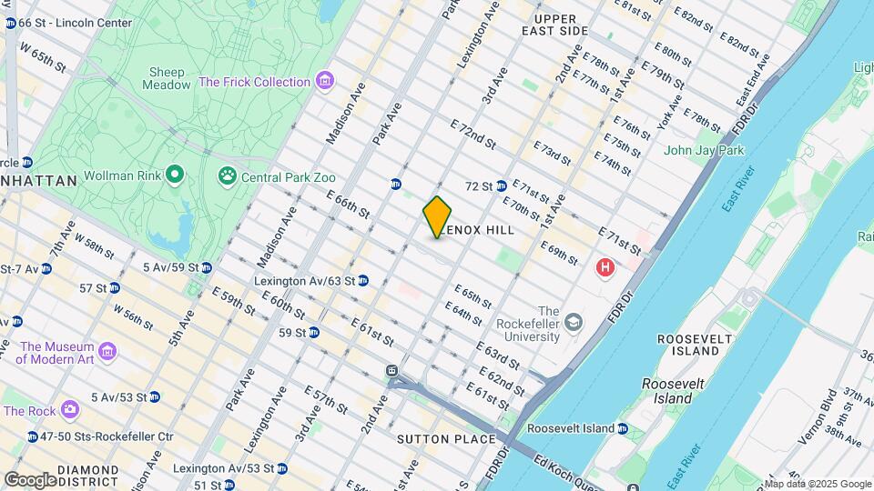 205 East 66th Street Mapa y Detalles de la Ubicación