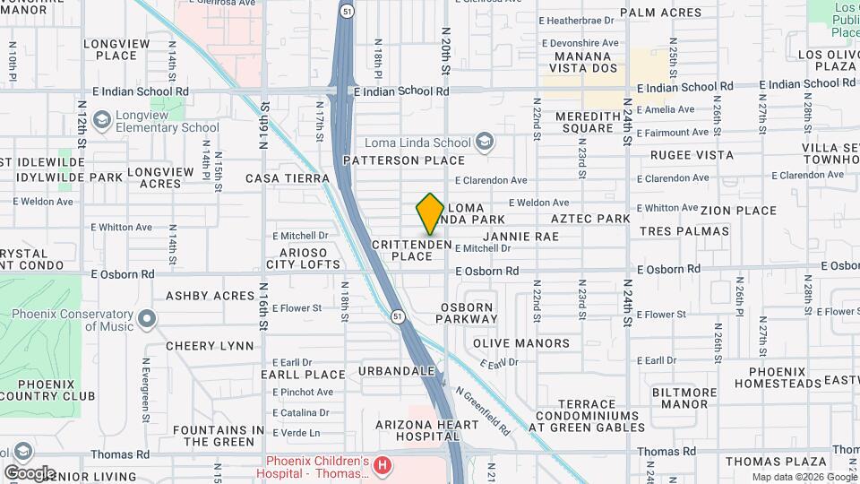 1934 E Mitchell Dr Map and Location Details