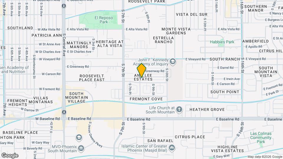 7007 S 8th St Map and Location Details