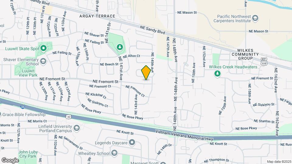 14407 NE Fremont St Map and Location Details