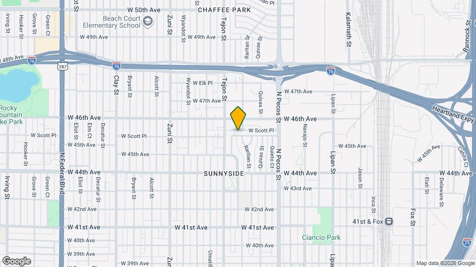 1911 W Chaffee Pl Map and Location Details