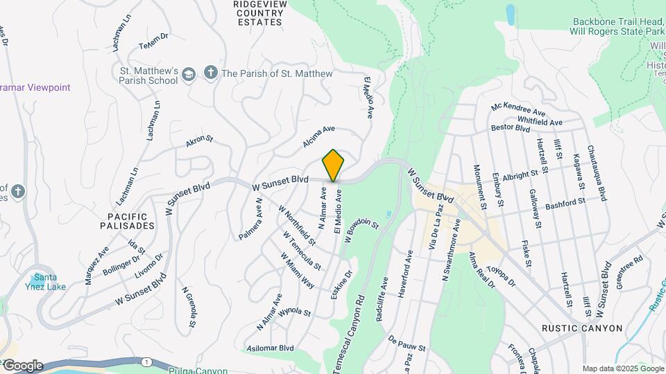15904 W Sunset Blvd Map and Location Details