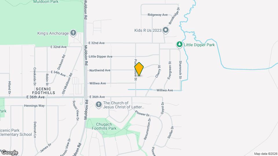 3421 Pussywillow St, Unit A Map and Location Details