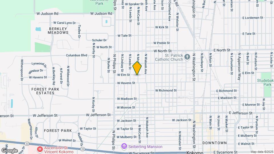 1019 N McCann St Map and Location Details
