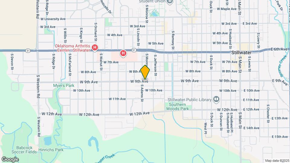 1107 W 9th Ave Mapa y Detalles de la Ubicación
