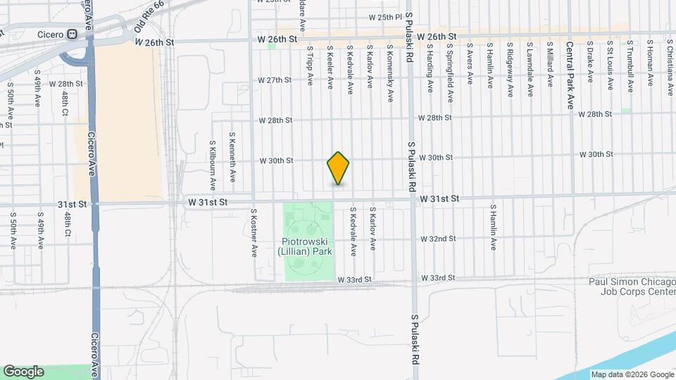 3045 S Keeler Ave, Unit 3 Map and Location Details