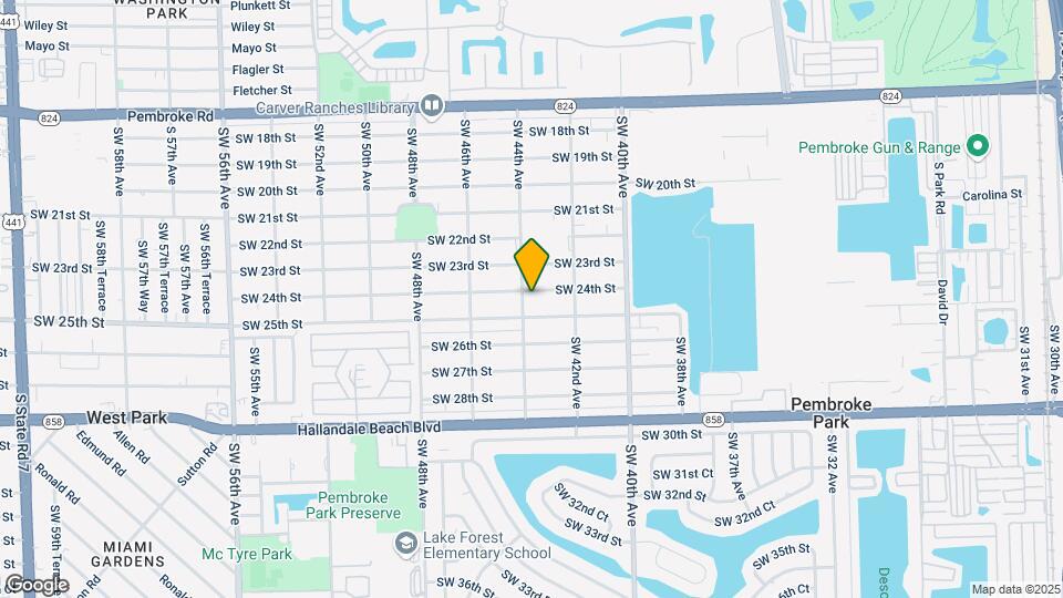 4340 SW 24th St Map and Location Details