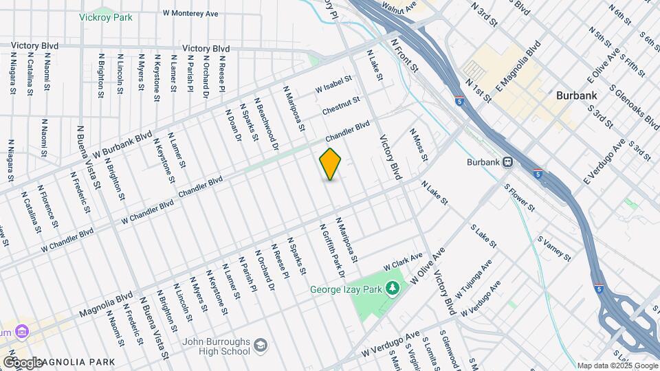 536 North Mariposa St Map and Location Details